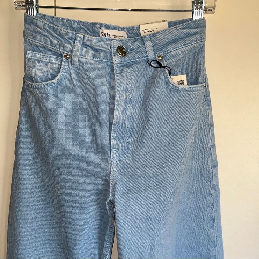 Zara Hi Rise Wide Leg Jeans